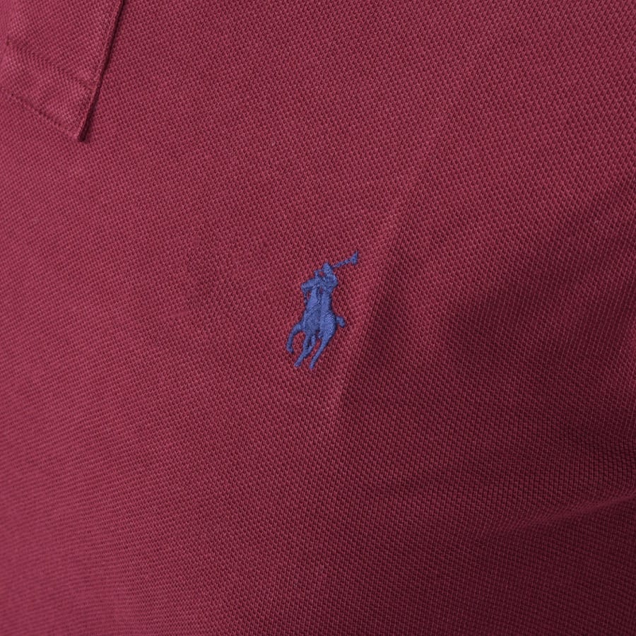 Alternative Image for ProductRalph Lauren Slim Fit Polo T Shirt Burgundy3